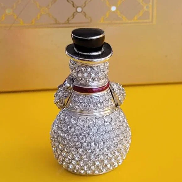 Estee Lauder Limited Edition Collector Item - Snowman Solid Perfume Compact - Picture 4 of 11